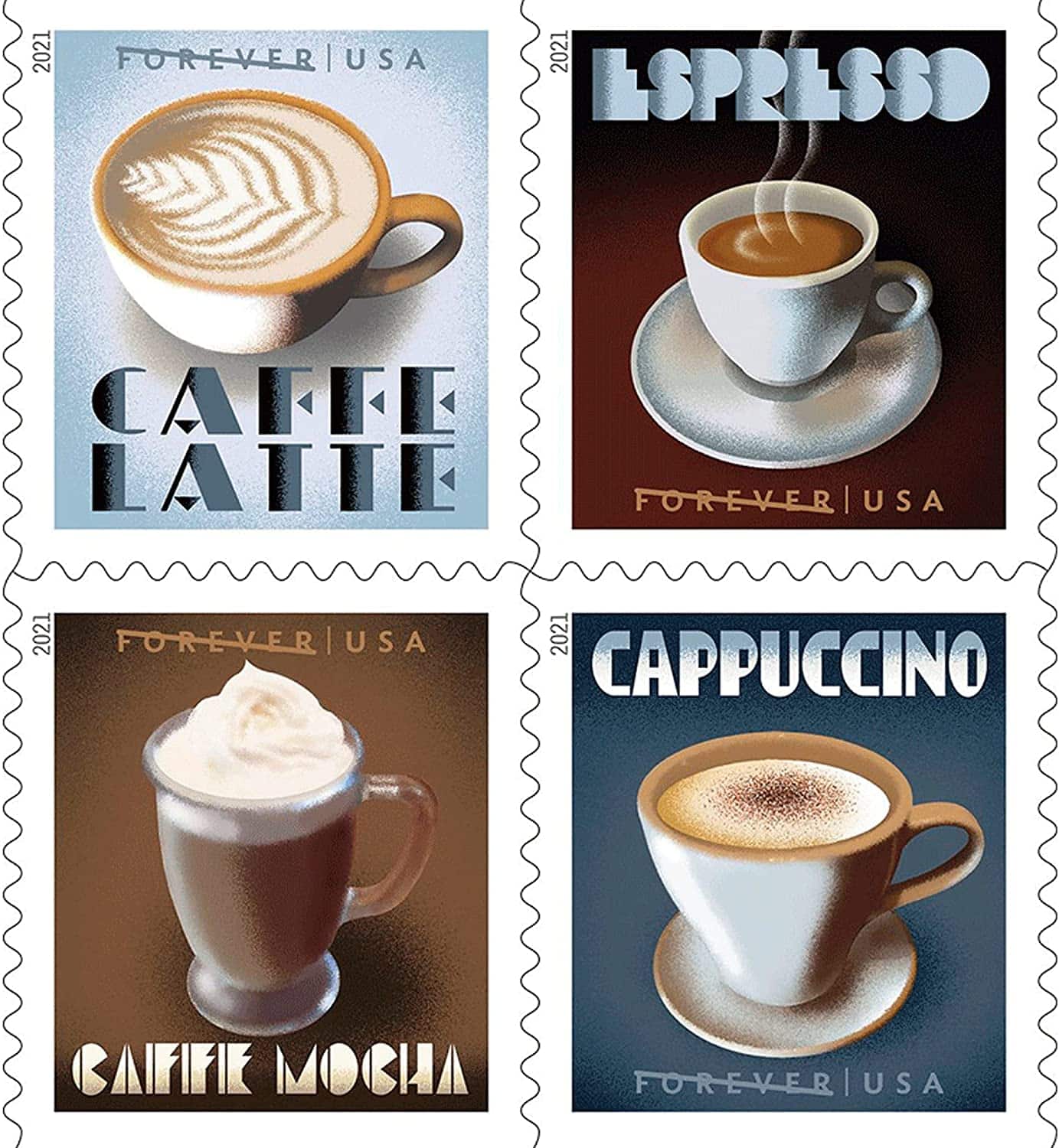 The US Postal Service Celebrated ‘American’ Espresso With New Stamps