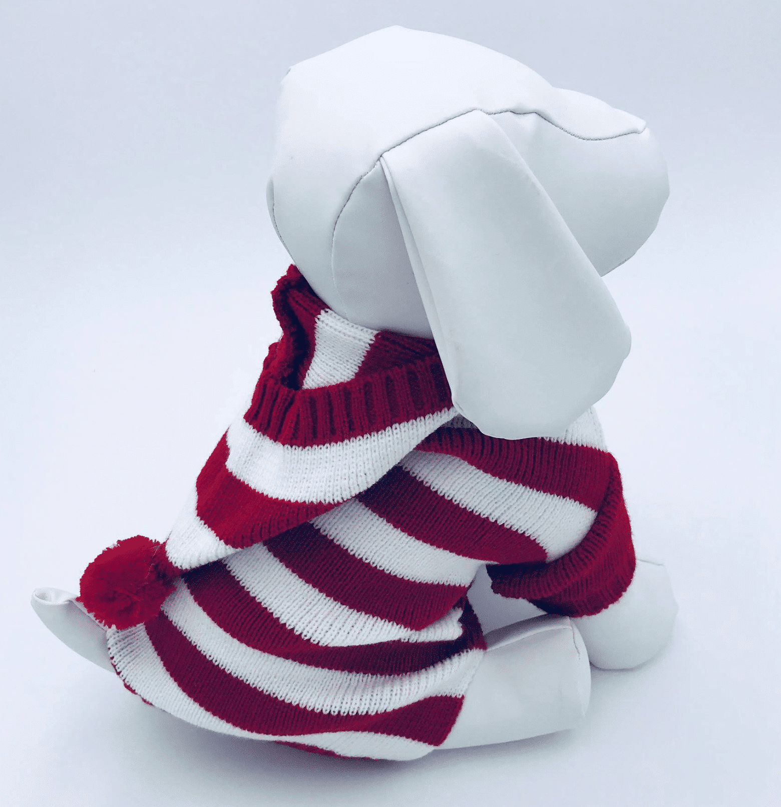 I Love Santa ~ Knit Red and White Dog Hoodie Sweater image 1