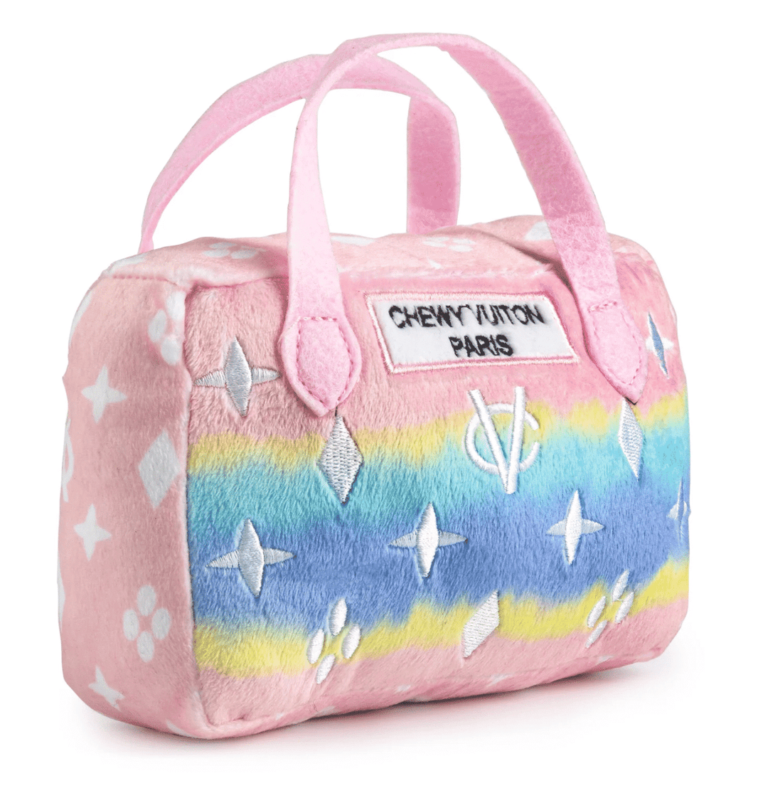 Pink Ombre Chewy Vuiton Handbag Dog Toy image 1