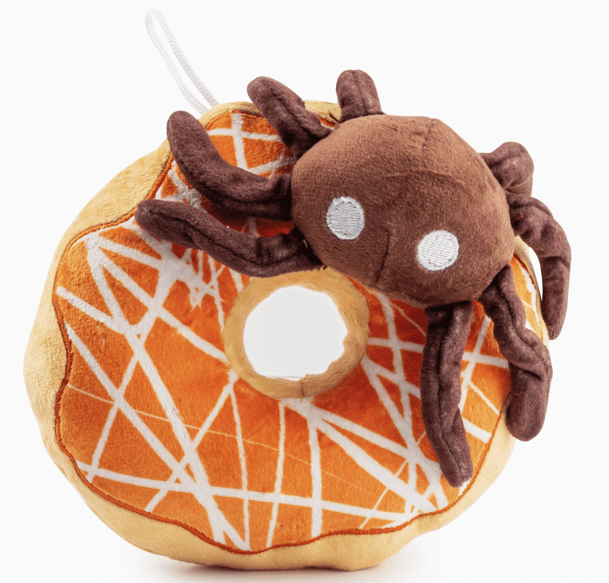 Spider 'Happy Halloween' 'BOO' Donut Dog Toy image 0