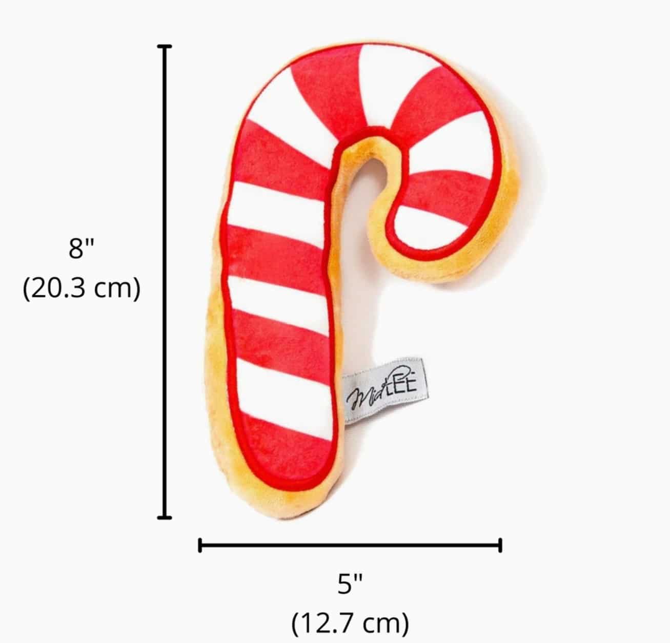 Sugar Cookie Candy Cane Plush Dog Toy image 2
