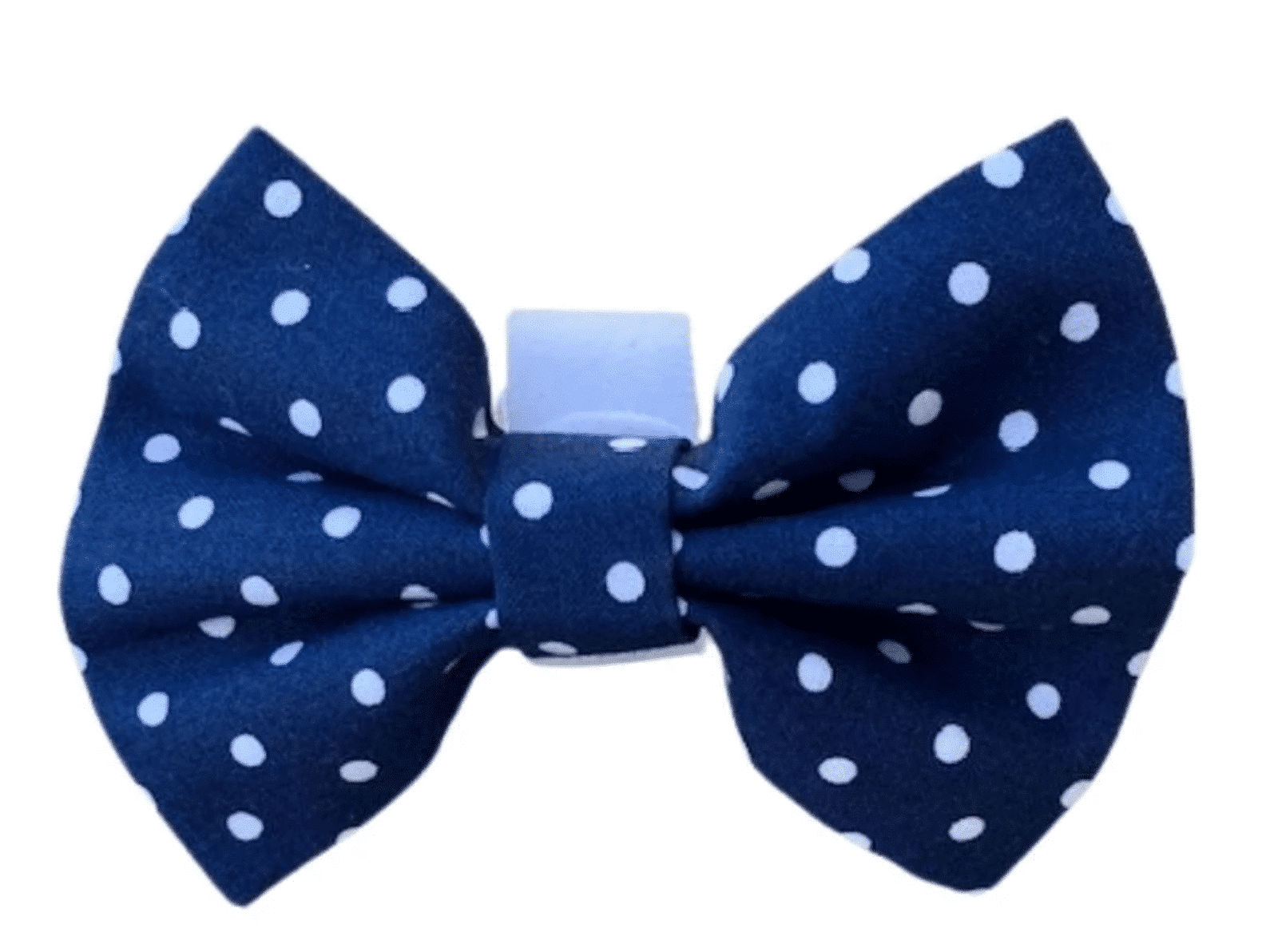Navy Pin Dot Dog Bow Tie image 0