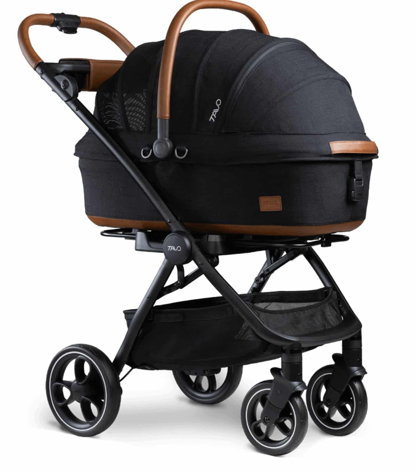 Tavo Pets Maeve Medium (Rigid Handle) Pet Stroller - Onyx image