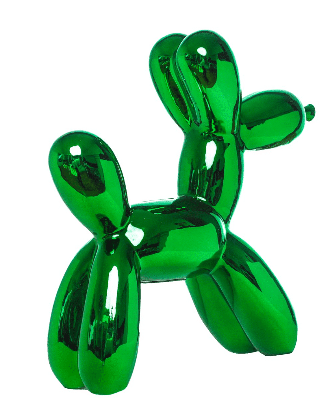 Kelly Green 12" Ceramic Balloon Dog Bank image 1