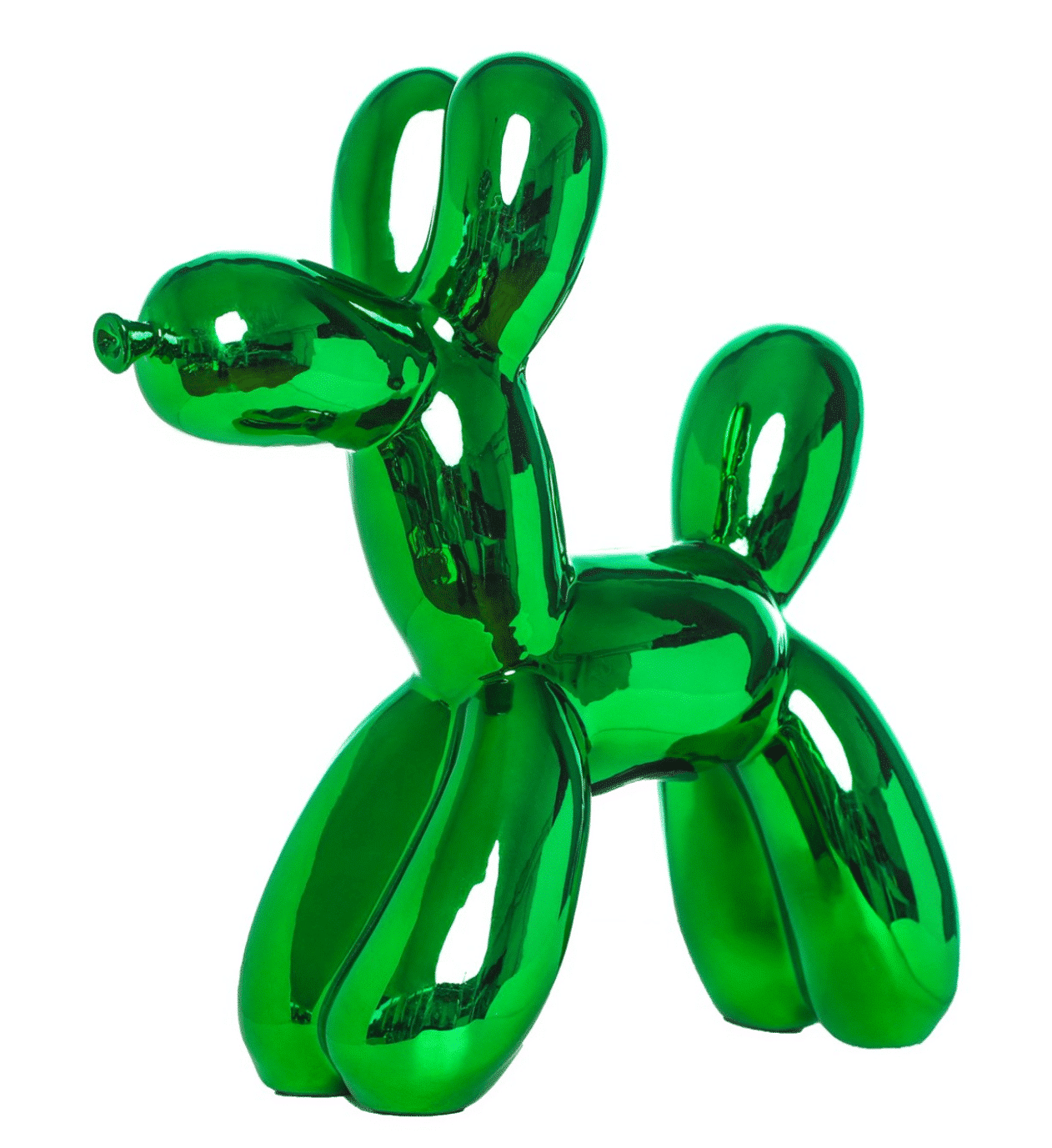 Kelly Green 12" Ceramic Balloon Dog Bank image 0