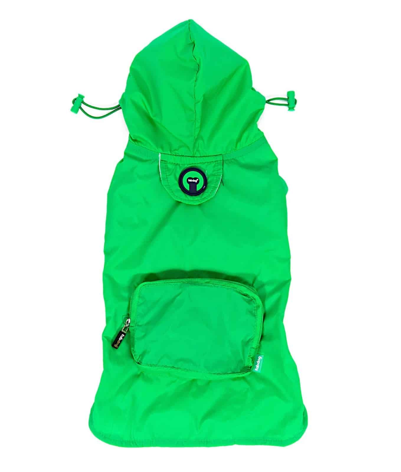 Green Packaway Dog Raincoat image 0