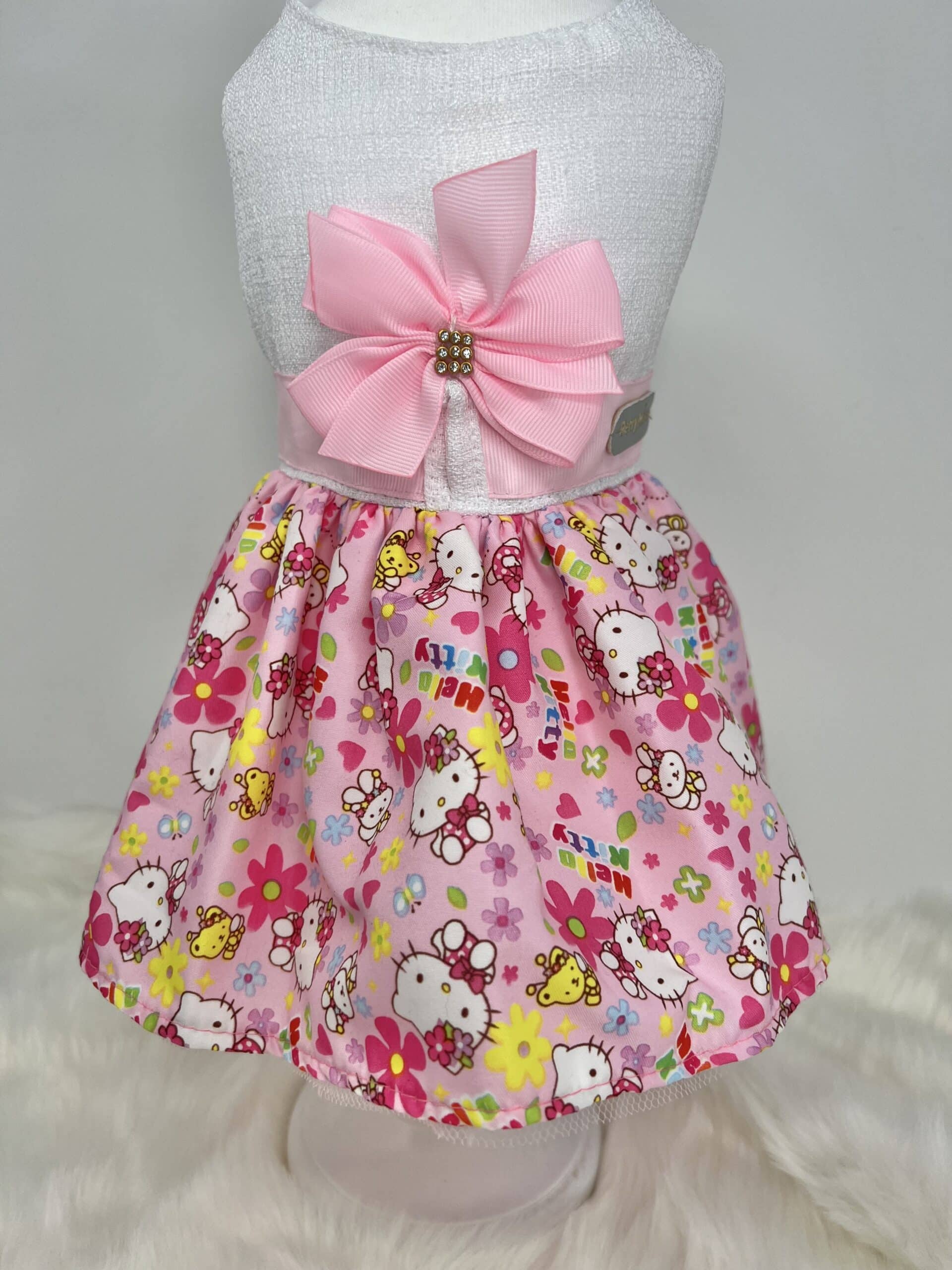 Hello Kitty with Pink Ribbon Dog Dress image 0