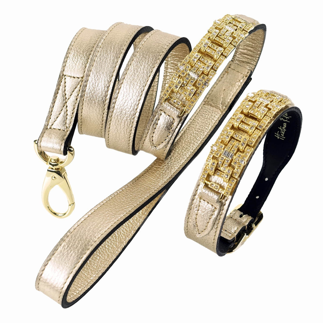 Haute Couture Art Deco with Icon Dog Leash in Gold Metallic & Gold image 1