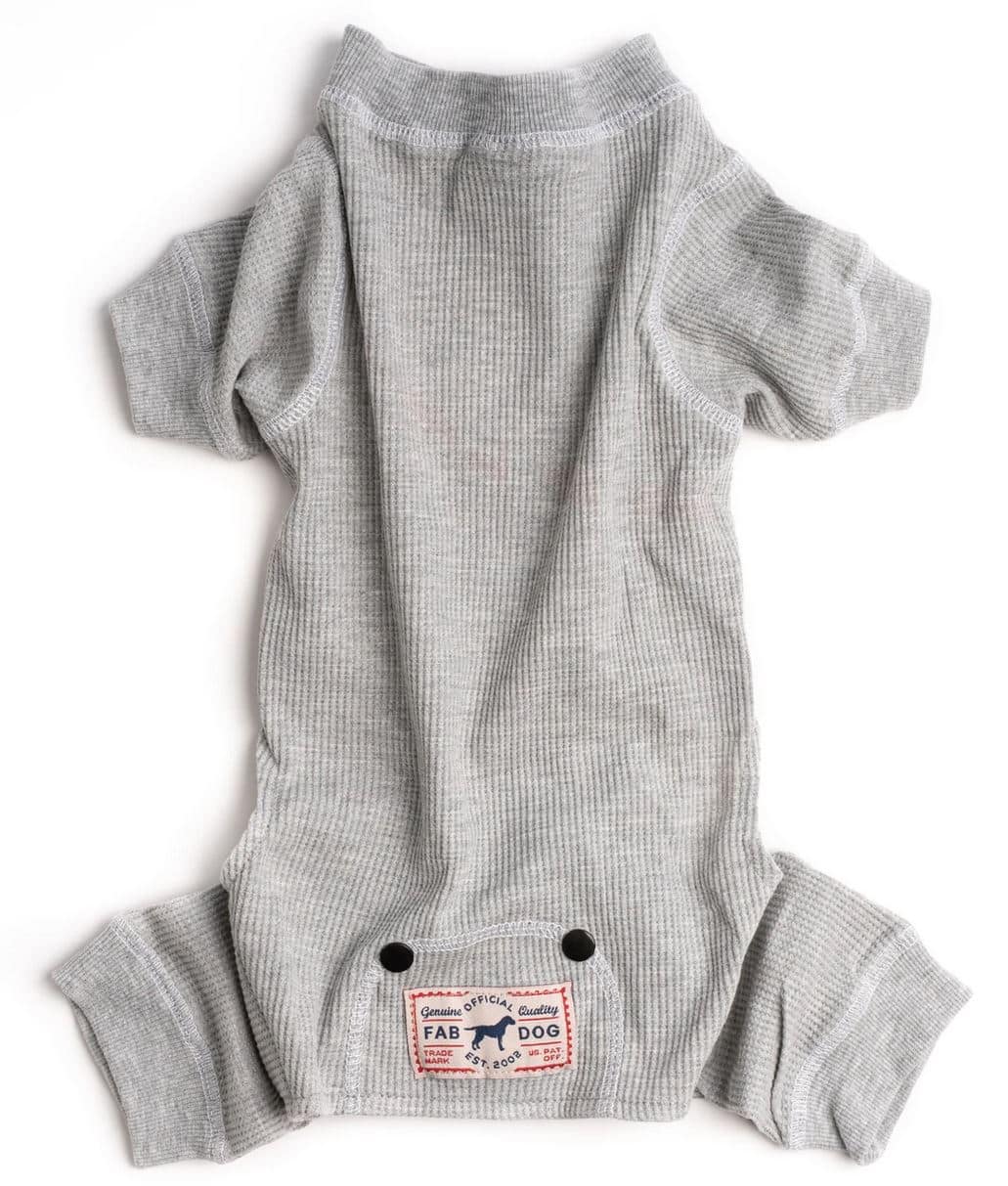 Heather Grey Thermal Dog Pajamas image 1