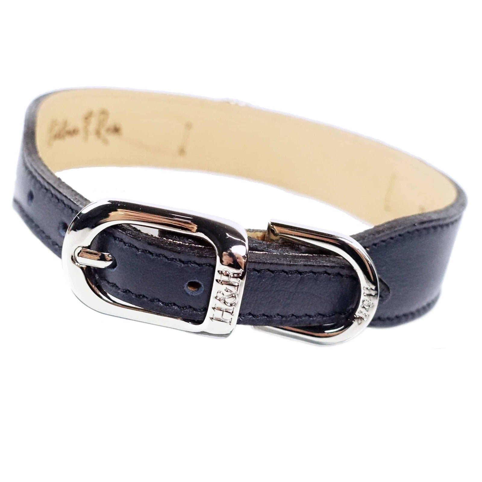 Athena Dog Collar in French Navy & Nickel 3 – PUCCI Cafe