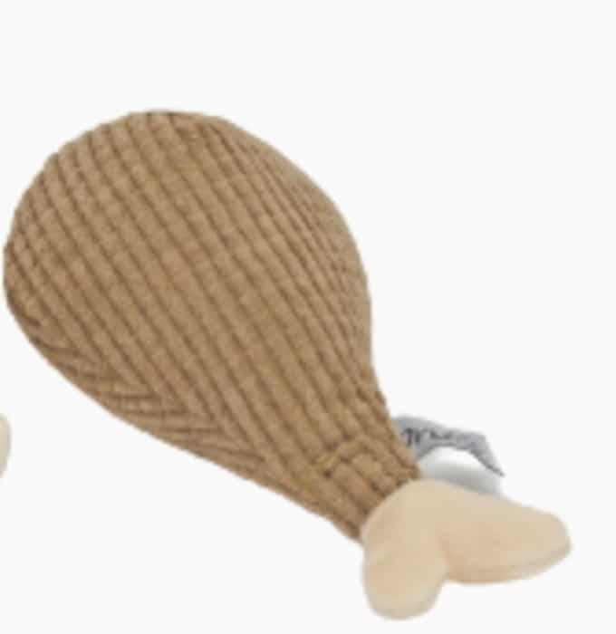 Thanksgiving Pumpkin Pie  or Turkey Leg Plush Dog Toy - Turkey Leg image