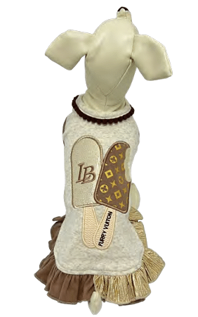 Furry Vuiton Ice Cream Dog Dress image 0