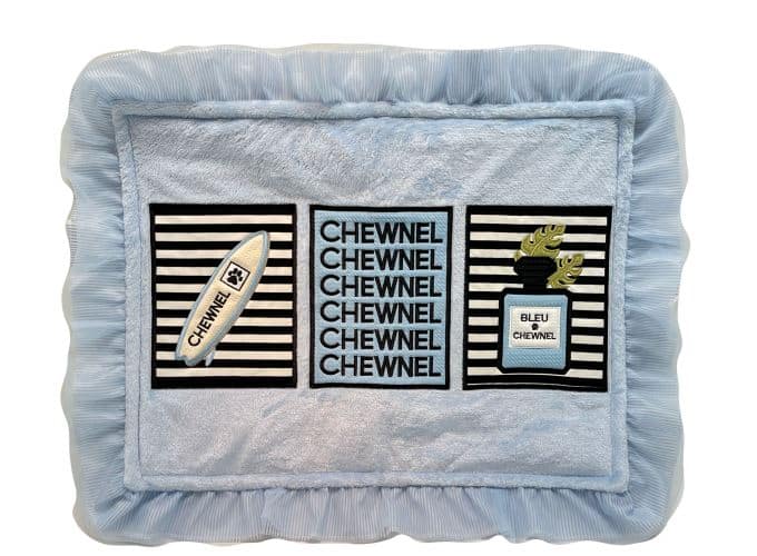 Chewnel Border Dog Cafe Mat - Puppy Bleu image 0