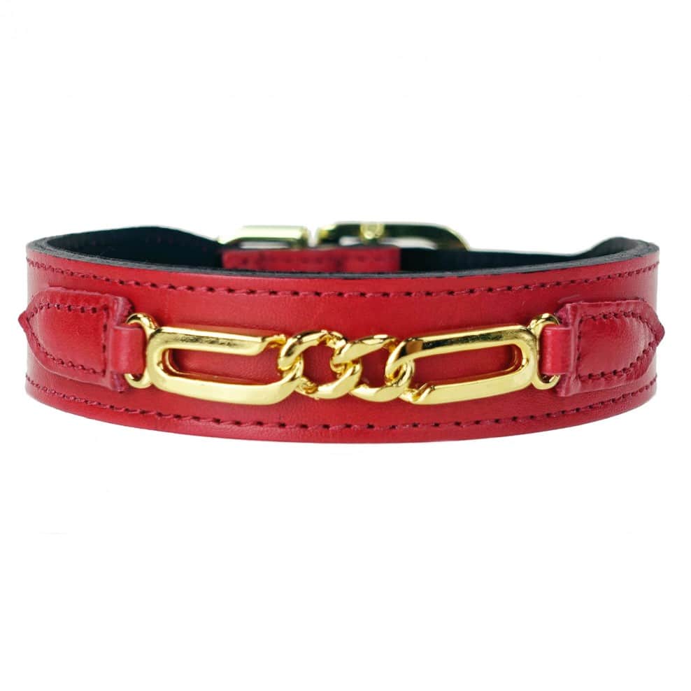 Central Park Dog Collar in Ferrari Red image 0
