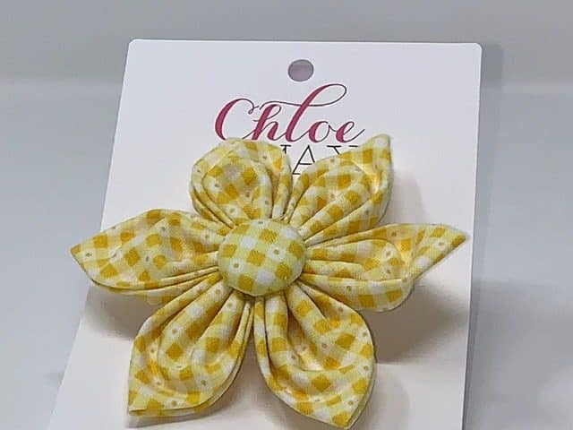 Yellow Gingham Flower – puccicafe.com