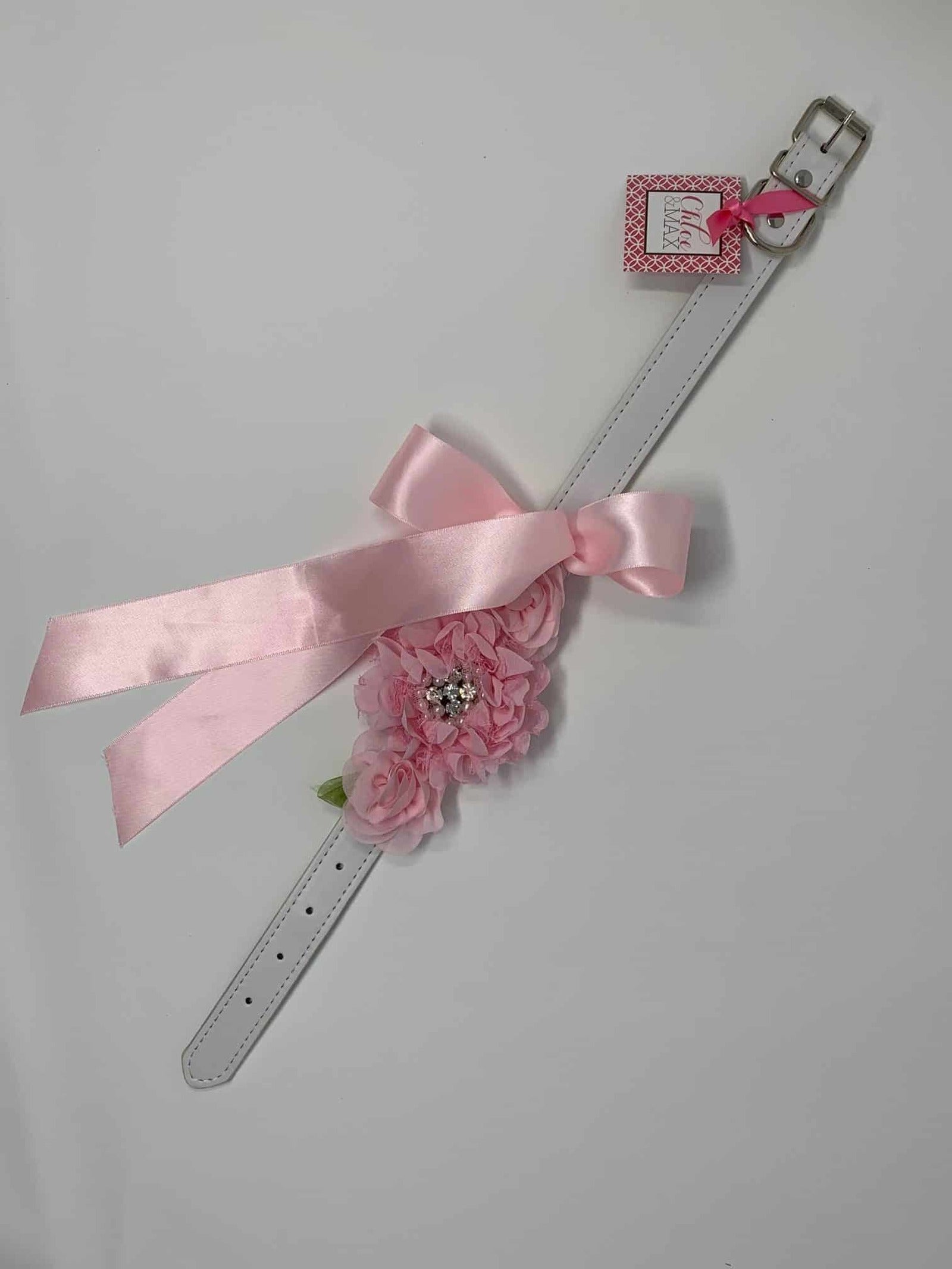 Wedding white pink Rhinestone collar – puccicafe.com