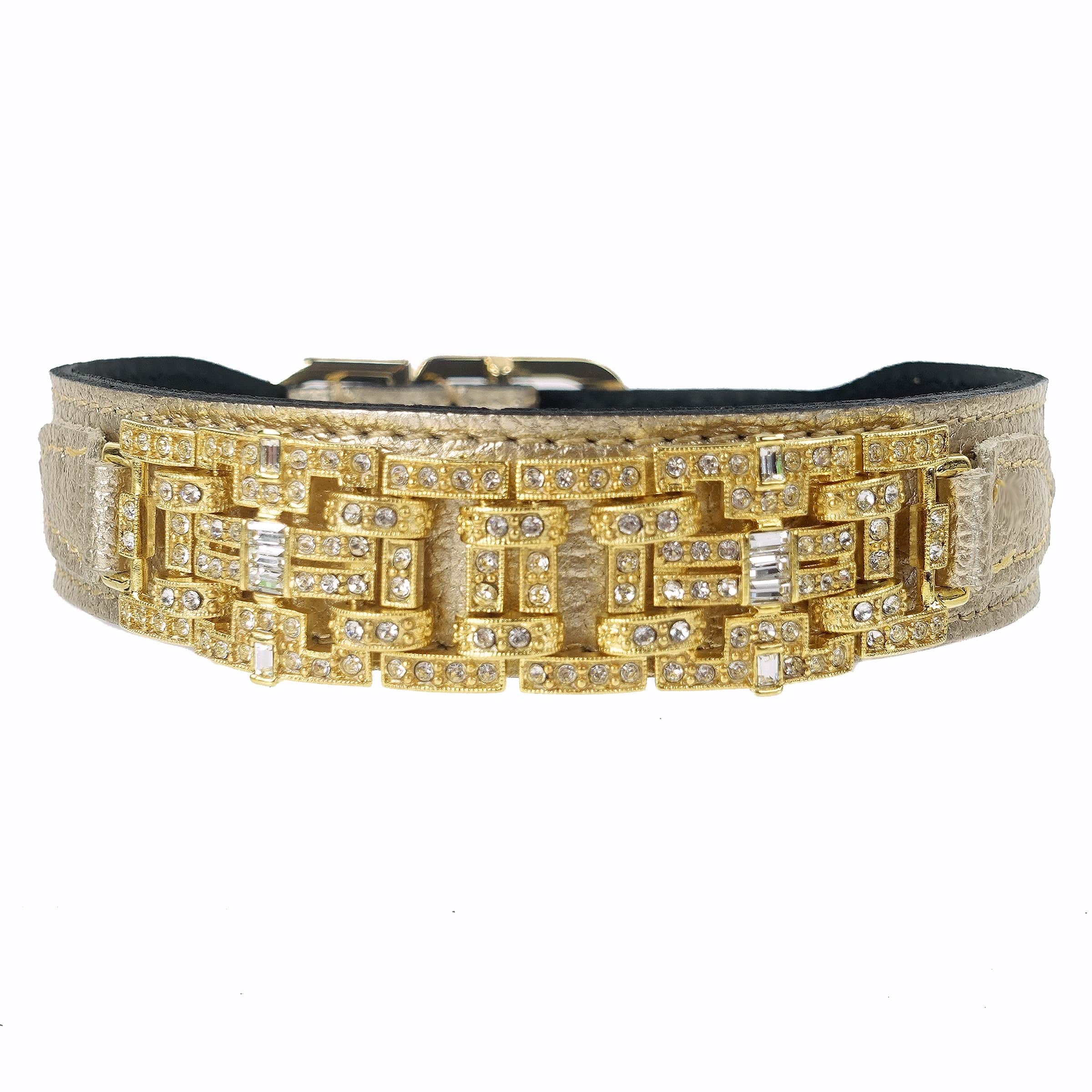 Haute Couture Art Deco in Metallic Gold & Gold Dog Collar image 0