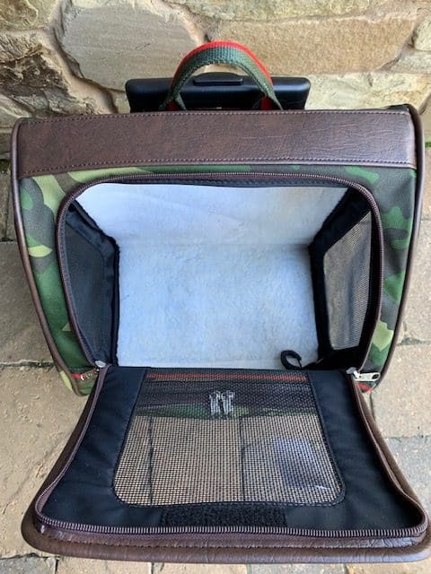 Rio Camo with Designer Stripe Dog Carrier On Wheels image 3