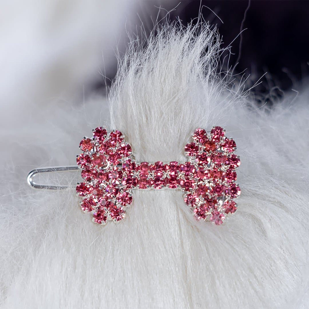 Crystal Bone Barrette - Pink image 0