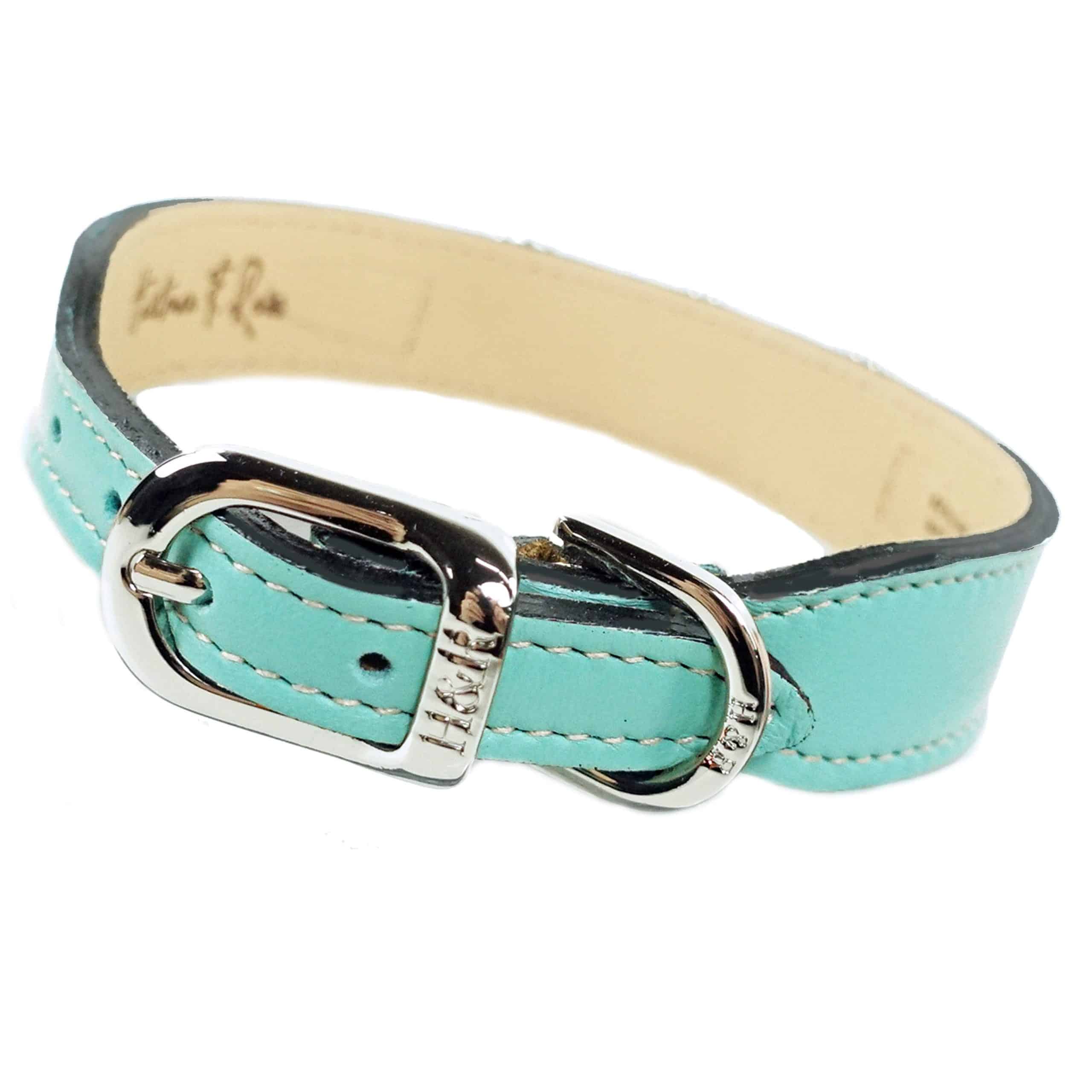 Athena Dog Collar in Turquoise & Nickel image 2