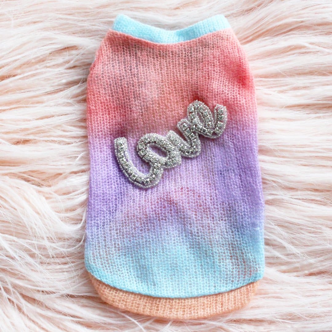 Rainbow Love Dog Sweater image 0