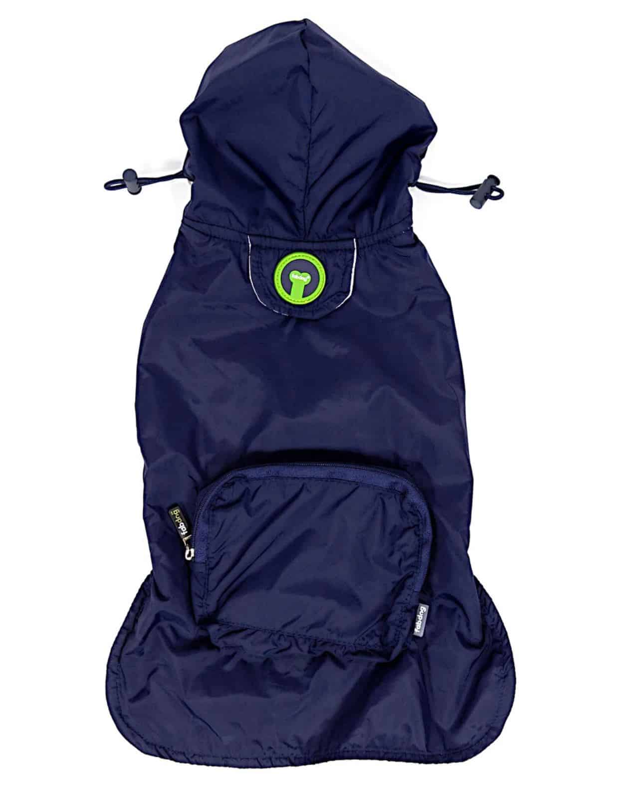 Navy Packaway Dog Raincoat image 0