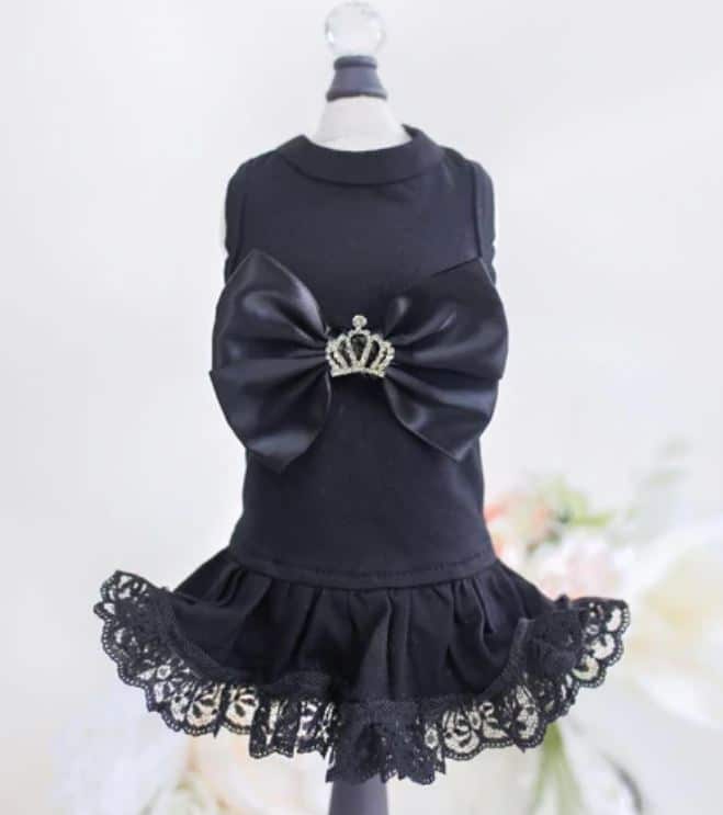 Royal Princess Dog Dress - Black image 0