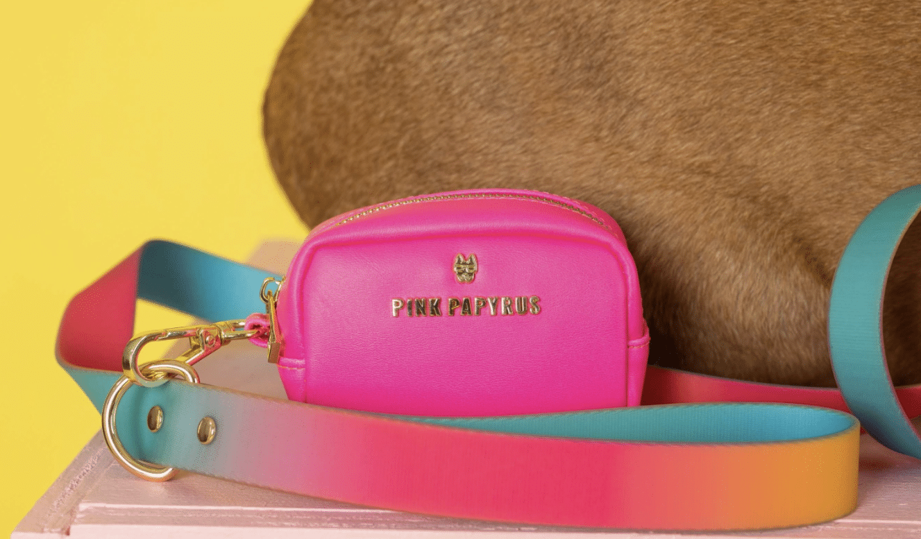 Cleo Bag Dispenser/ Treat Pouch - Hot Pink Vegan Leather image 0