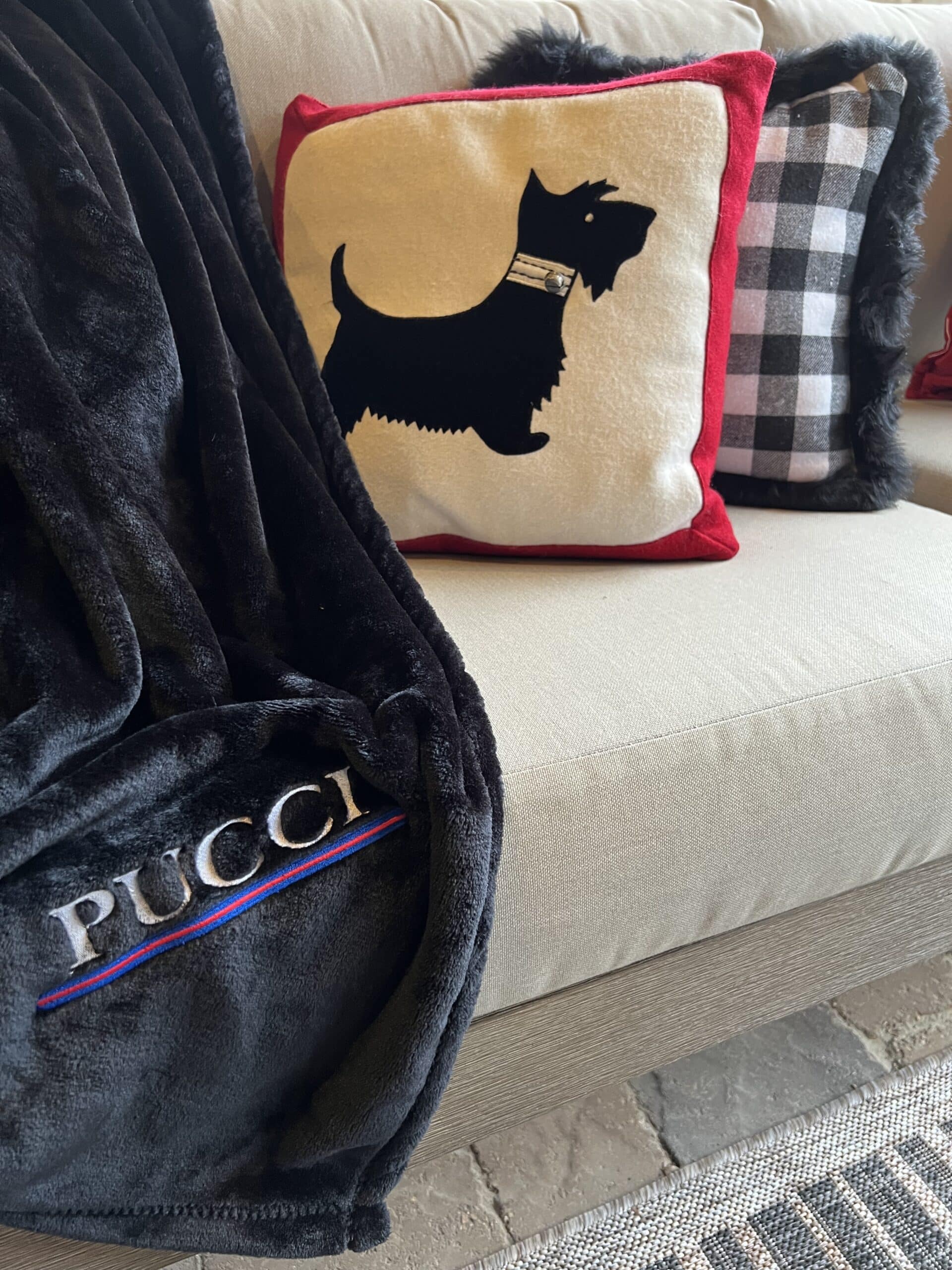 PUCCI Cafe Dog Blanket in Black image 1