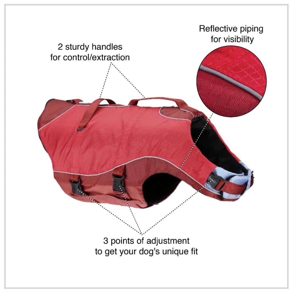 Surf N Turf Red Dog Life Jacket image 6