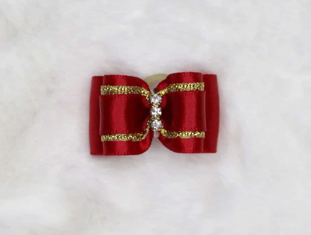 Three Crystal Dog Bow image 1