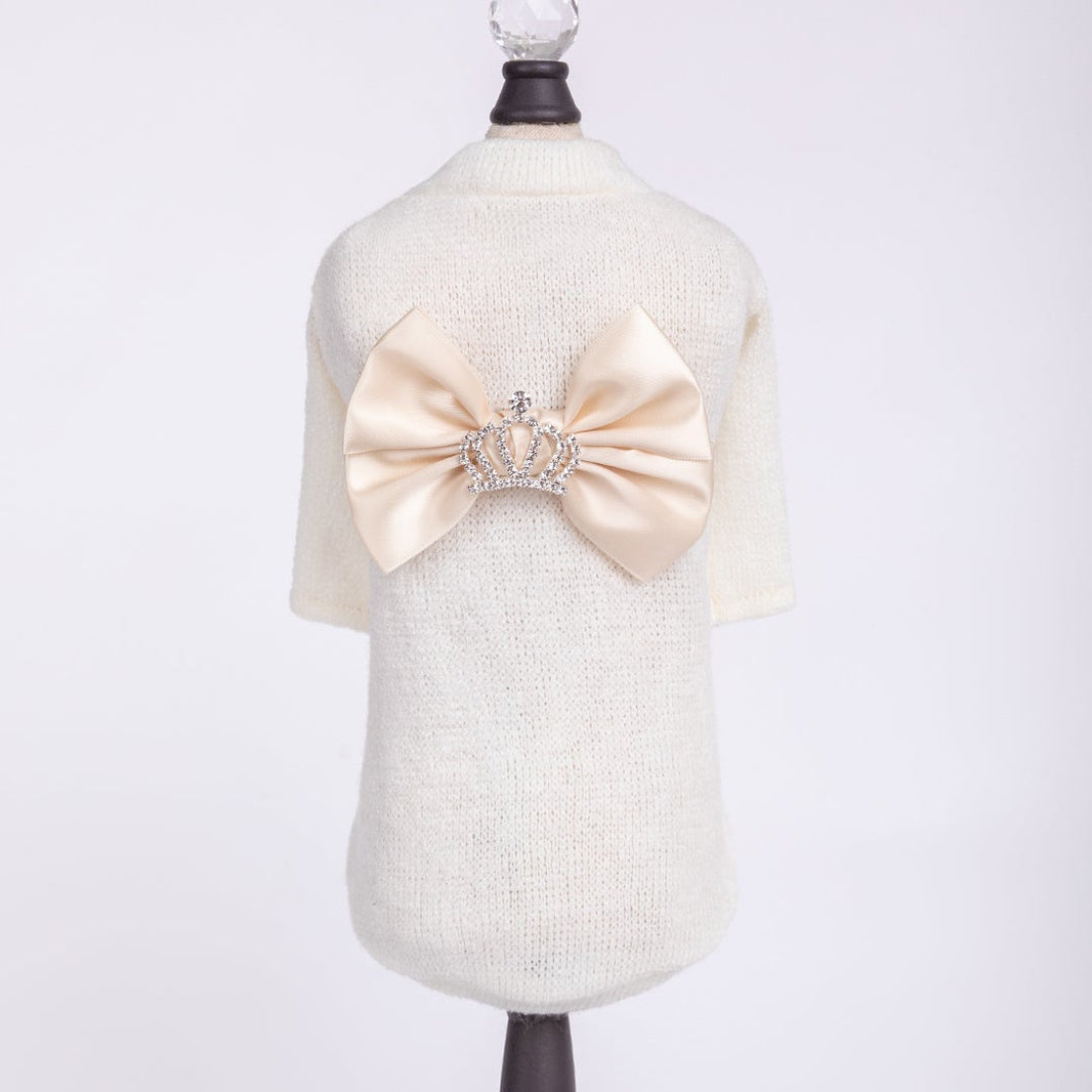 Royal Princess Dog Sweater - Cream image 0