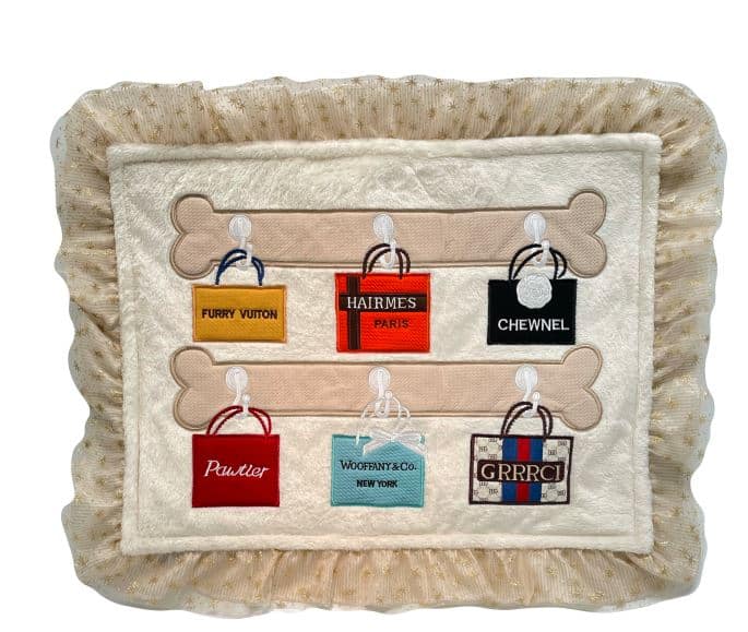 Shopaholic Dog Cafe Mat - Cream image 0