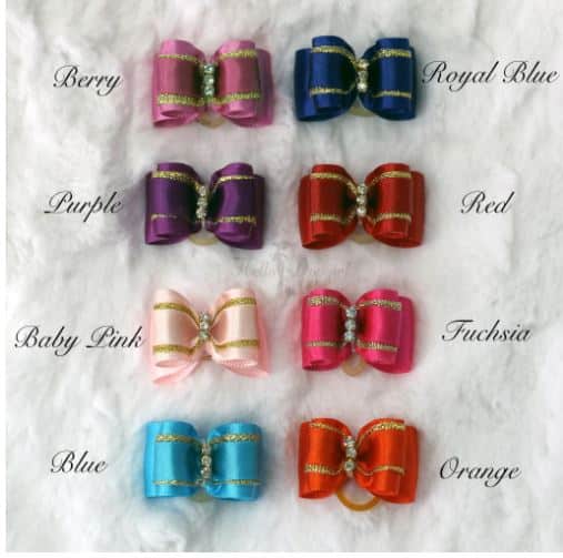 Three Crystal Dog Bow image 0