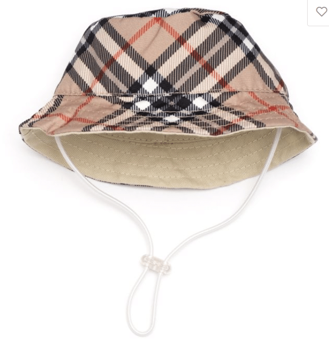 Plaid Bucket Dog Hat - Tan image 0