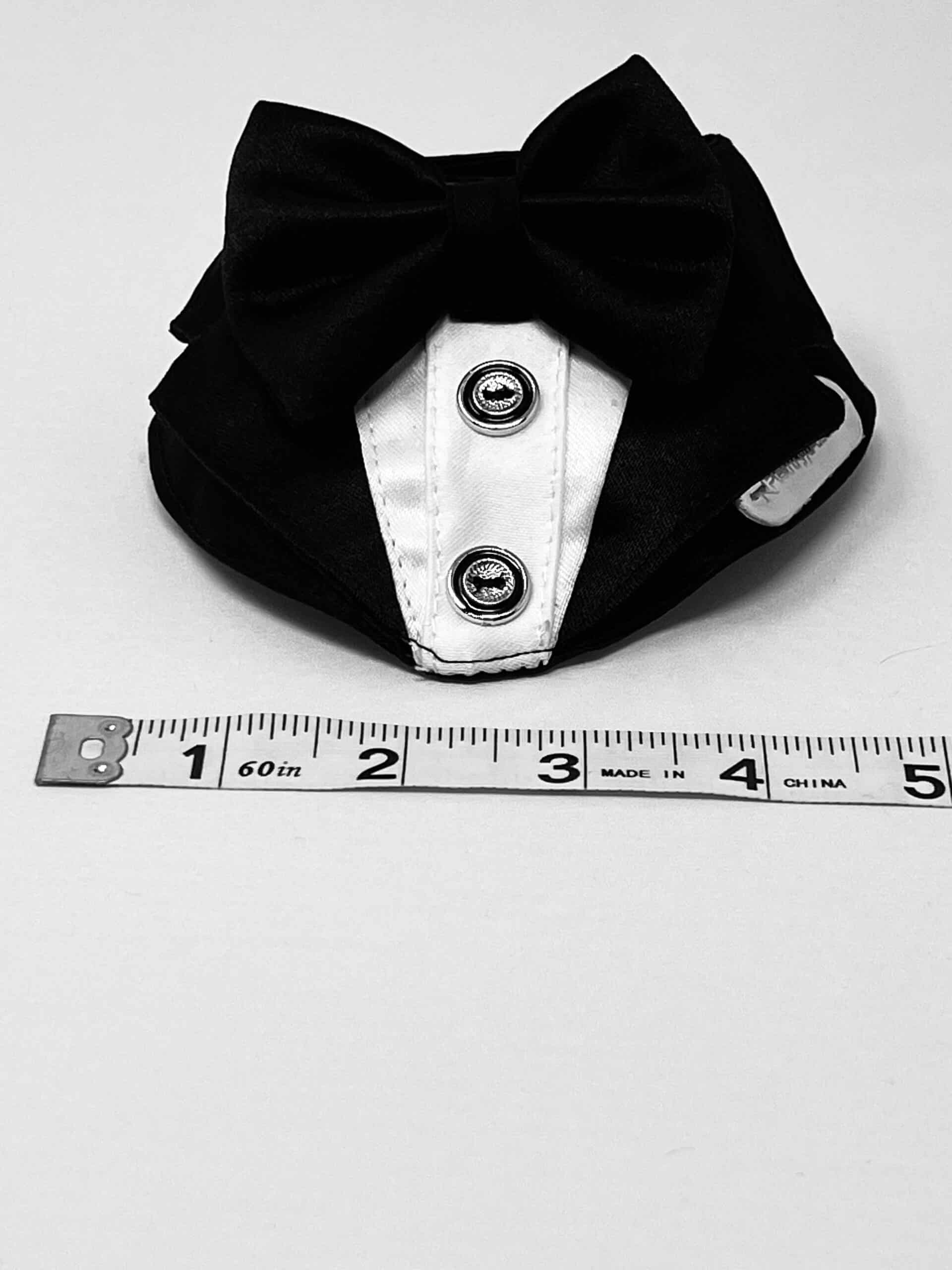 PerryMiau Tuxedo Dog Bib - X-Small, Black image