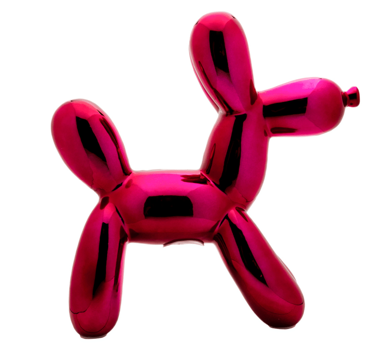 Plum 12" Ceramic Balloon Dog Bank image 1