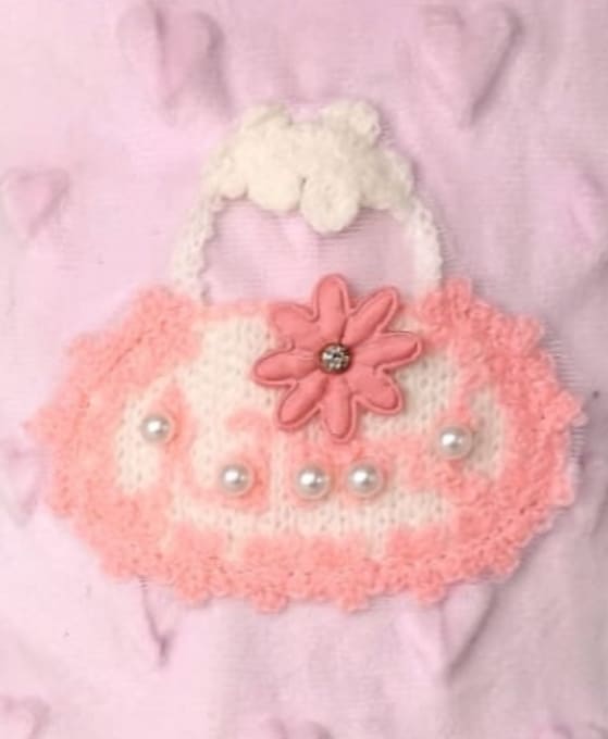 Minky Heart Shapes Fleece Light Pink Dog Dress image 1