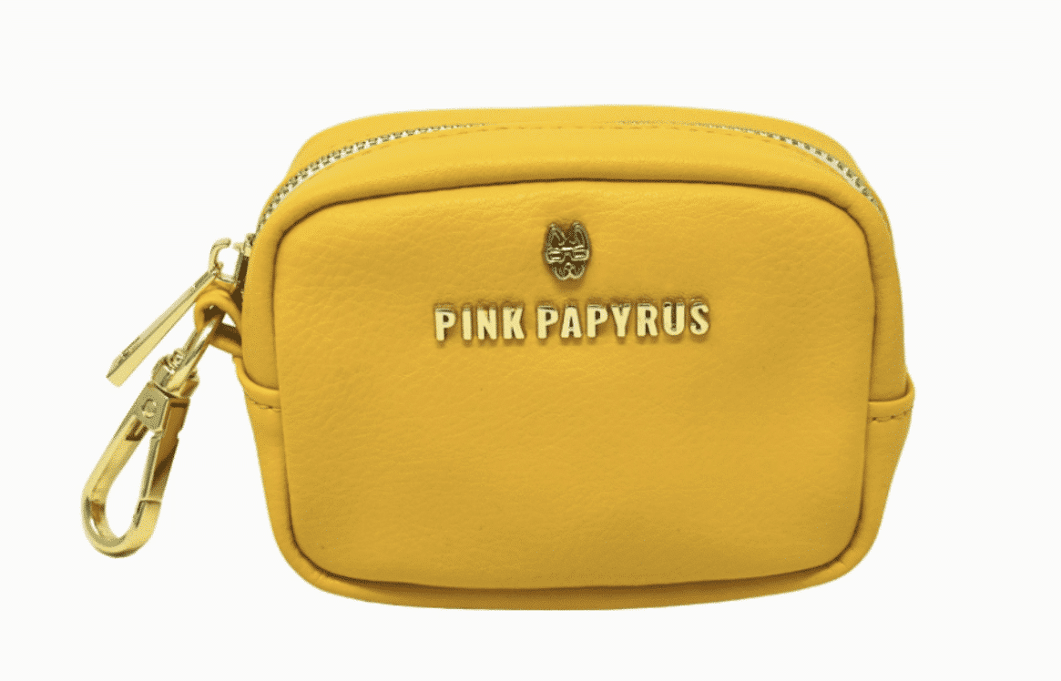 Colie Bag Dispenser/ Treat Pouch - Yellow Vegan Leather image 1