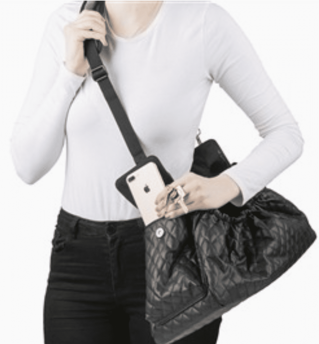 Gigi Dog Sling Black Quilted Carrier image 1