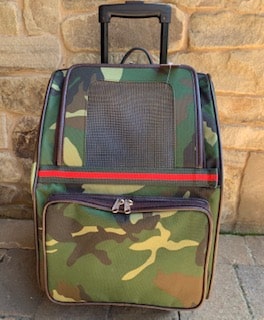 Rio Camo with Designer Stripe Dog Carrier On Wheels image 0