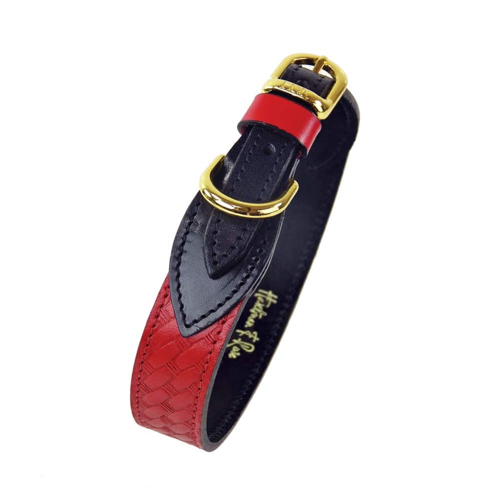 Classic Dog Collar in Cherry Red image 2