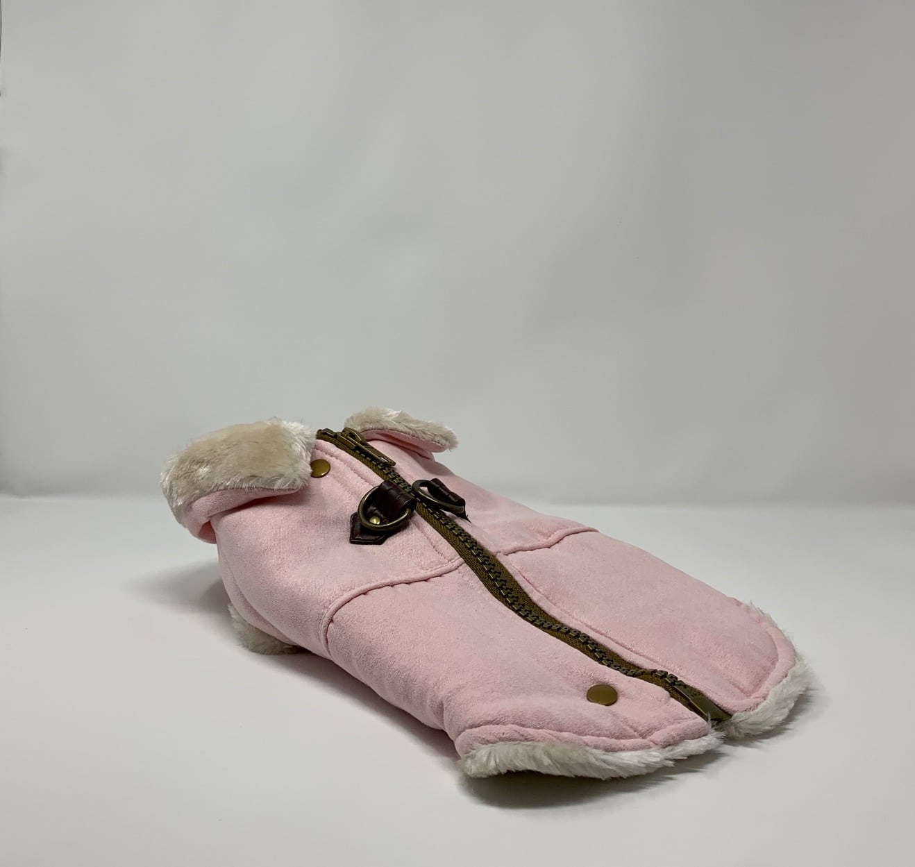 Furry Runner Dog Coat – Pink image 2