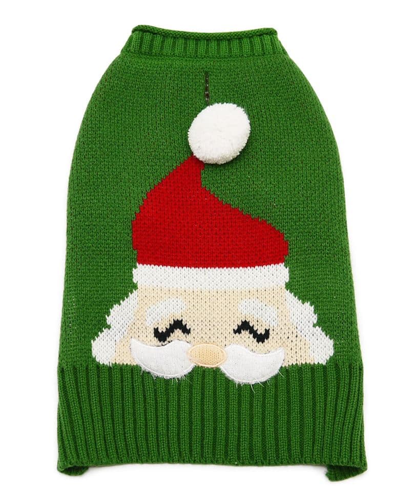 Santa Face Dog Sweater image 1