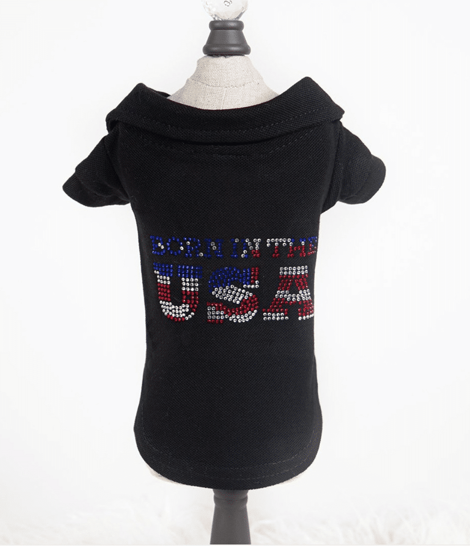 Born In The USA Black Dog Polo image 0