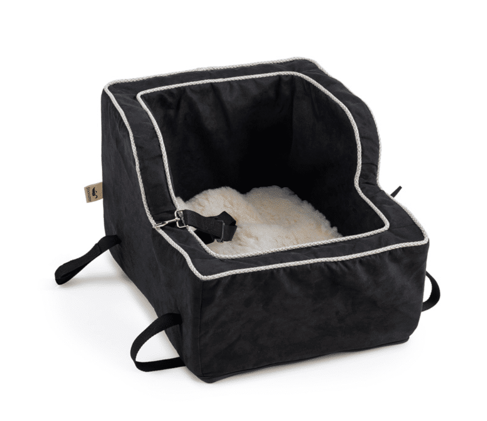 Snoozer Luxury High-Back Console Dog Car Seat - Black / Herringbone - X-Large image