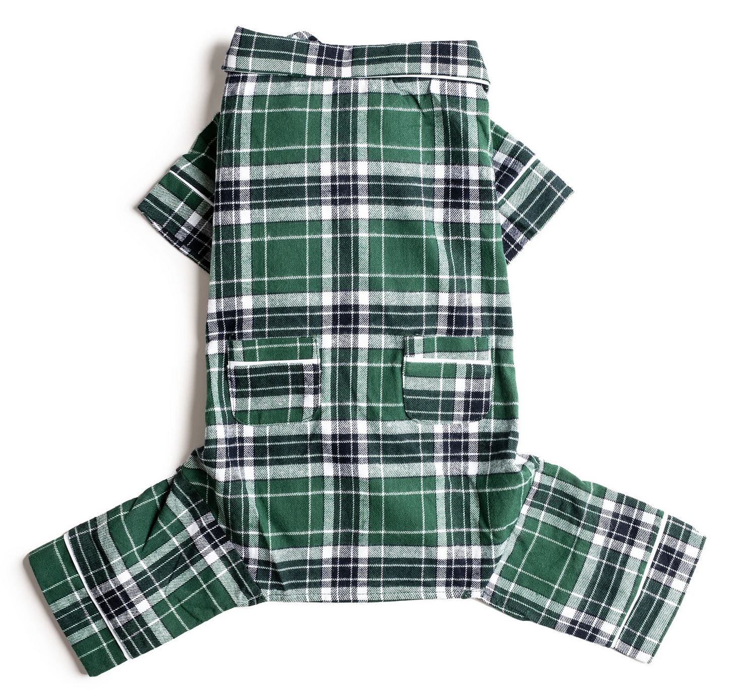 Green Plaid Dog Pajamas image 1