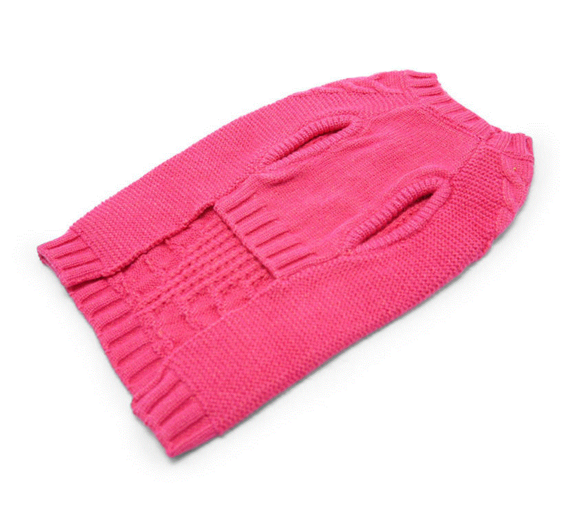 Mix Knit Pink Dog Sweater image 3