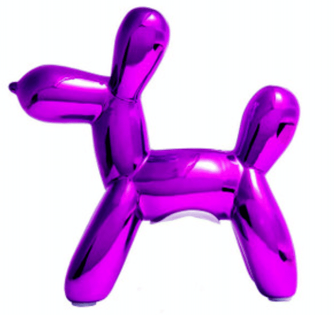 Purple Mini Balloon Dog Bank image 0