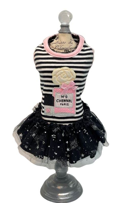 Chewnel Shooting Star Dog Pink Dress image 0